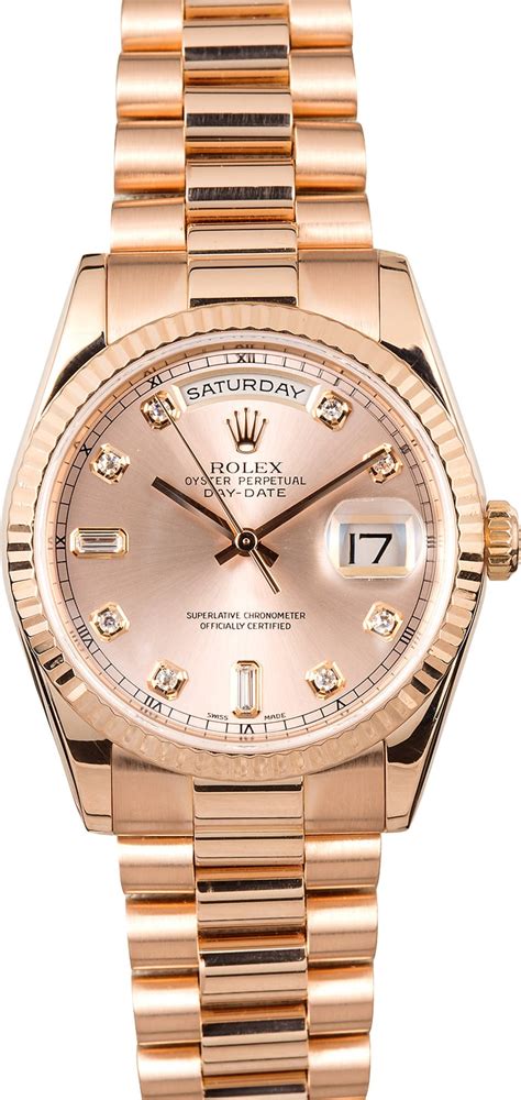 rolex presidential 36mm rose gold|Rolex day date 36 cost.